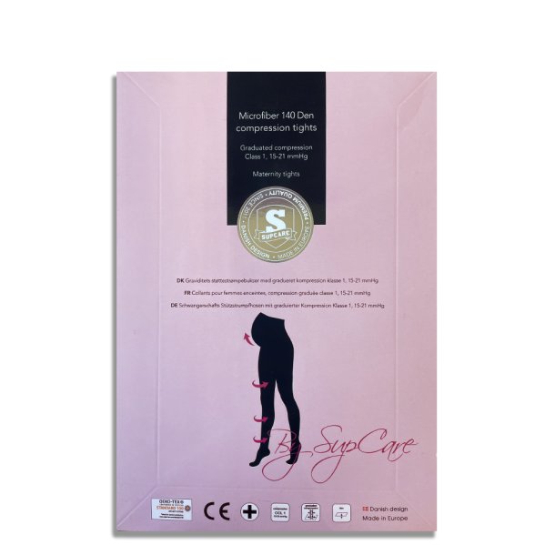 Maternity Compression Tights Microfiber, 140 Denier, Soleil