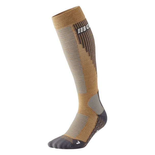 CEP Ski Touring Compression Tall Socks, Caramel, Women