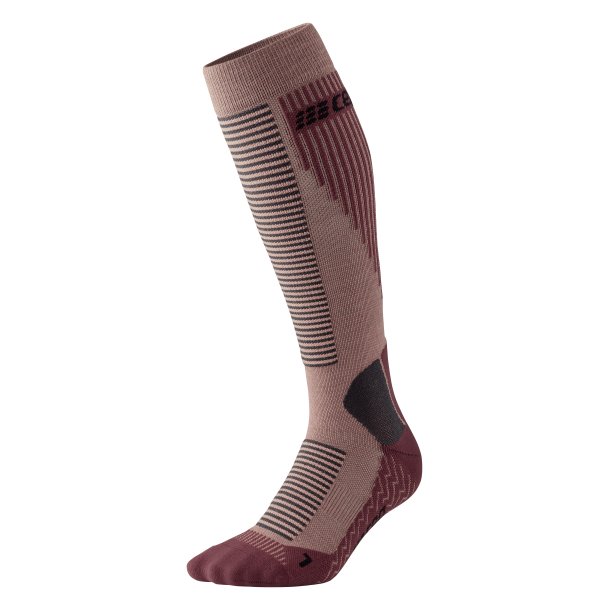 CEP Ski Touring Compression Tall Socks, Rose, Women